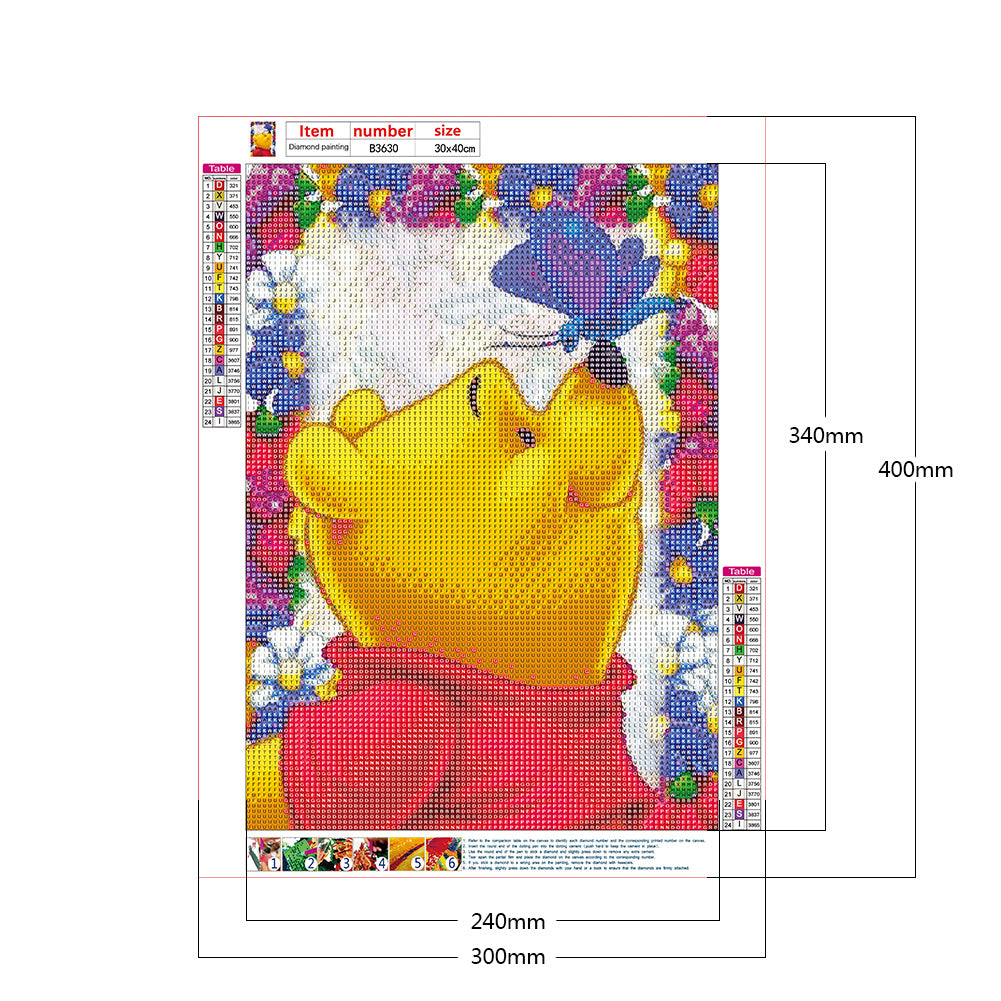 Winnie The Pooh - Full Round Drill Diamond Painting 30*40CM