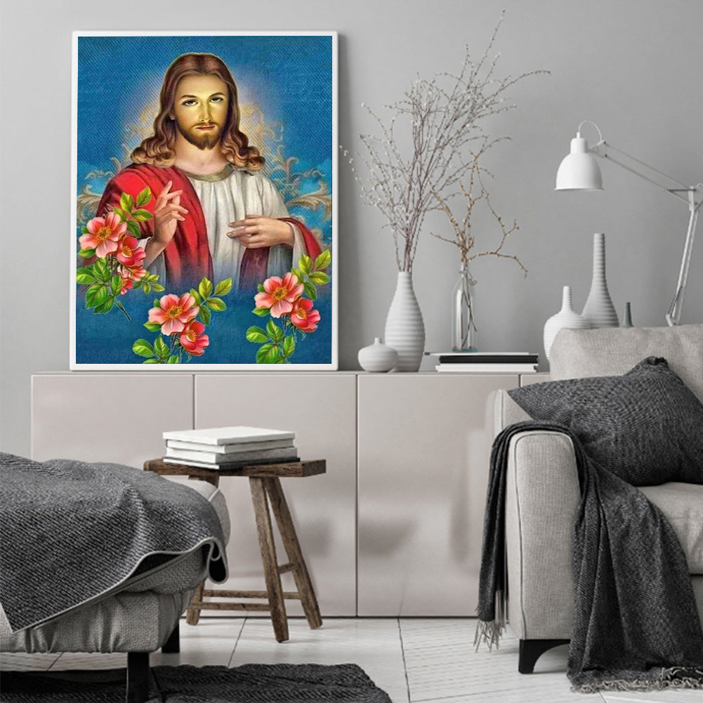 Jesus - Full Round Drill Diamond Painting 50*60CM