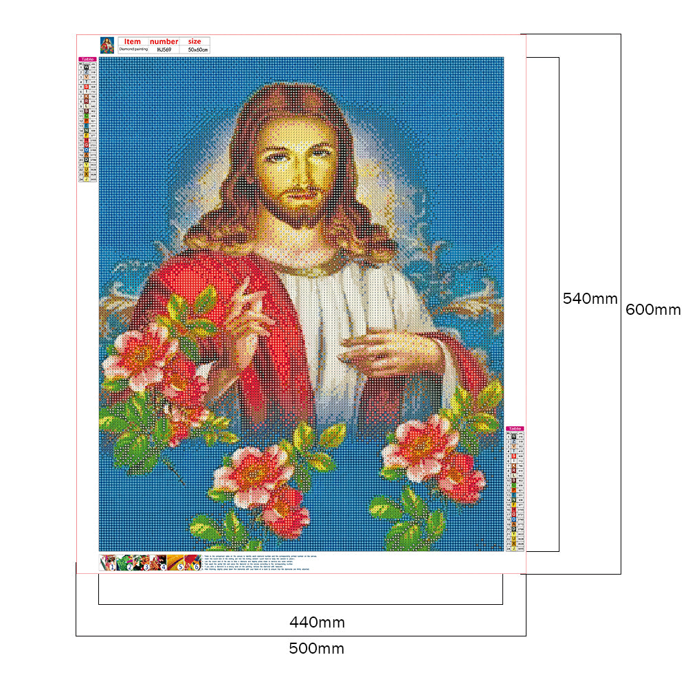 Jesus - Full Round Drill Diamond Painting 50*60CM