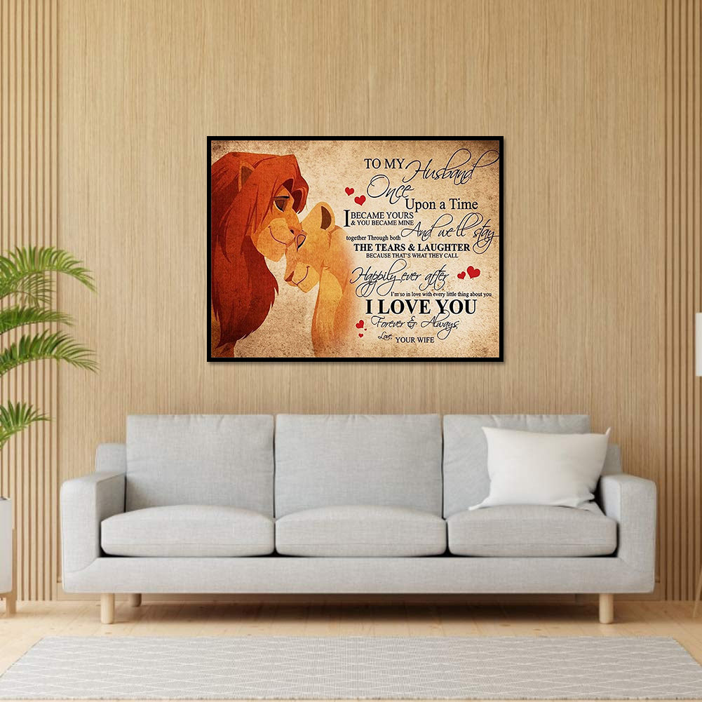 Lion King - 11CT Stamped Cross Stitch 80*60CM