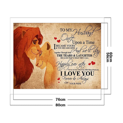 Lion King - 11CT Stamped Cross Stitch 80*60CM