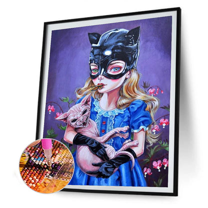 Heavy Makeup Woman - Full Round Drill Diamond Painting 30*40CM