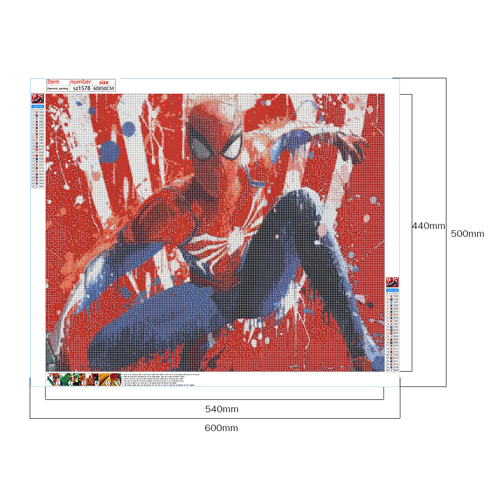 Spiderman - Full Round Drill Diamond Painting 60*50CM