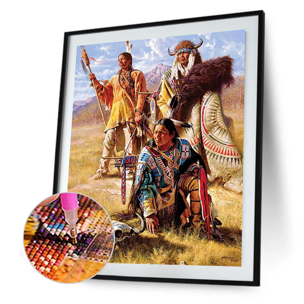 Indians - Full Square Drill Diamond Painting 40*50CM