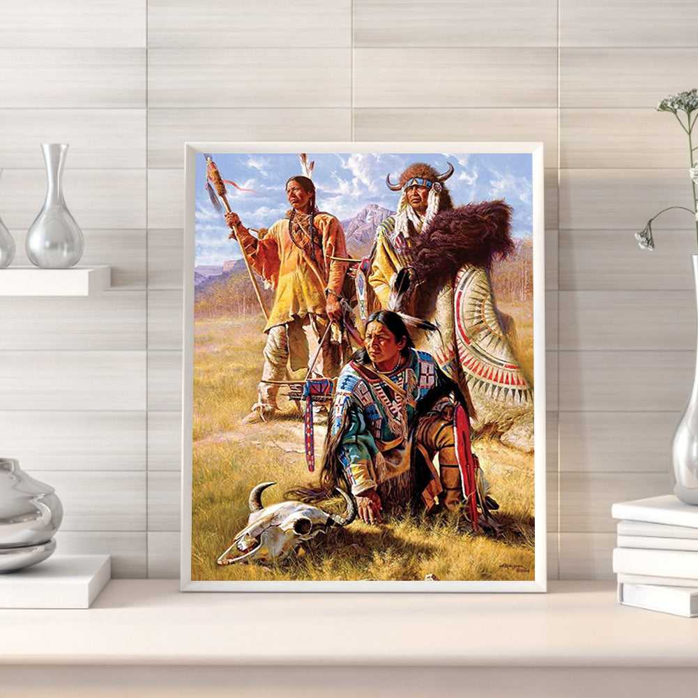 Indians - Full Square Drill Diamond Painting 40*50CM