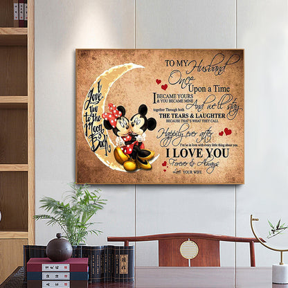 Mickey Mouse Text - Full Square Drill Diamond Painting 60*50CM