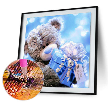 Blue Bear - Full Round Drill Diamond Painting 50*50cm