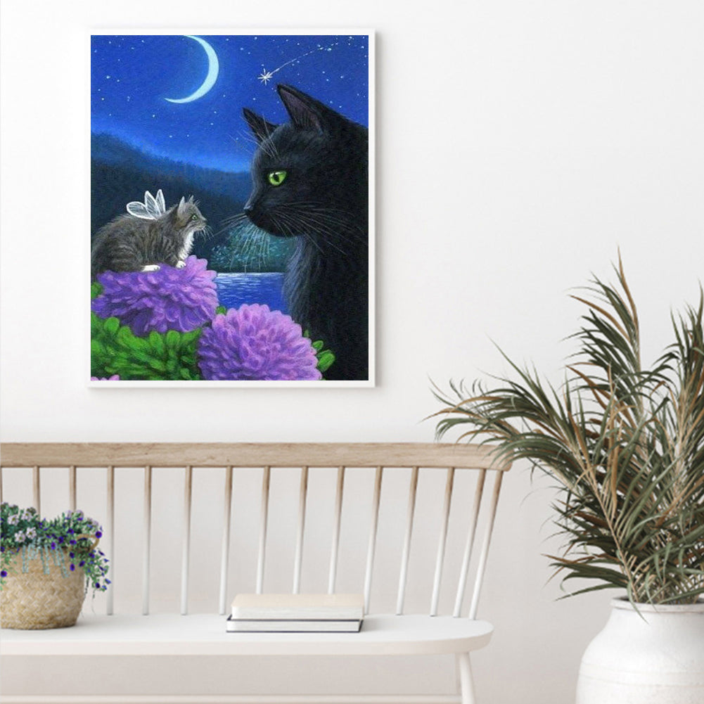 Cat - 11CT Stamped Cross Stitch 50*40CM