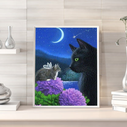 Cat - 11CT Stamped Cross Stitch 50*40CM