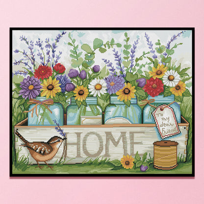 Family - 11CT Stamped Cross Stitch 50*40CM