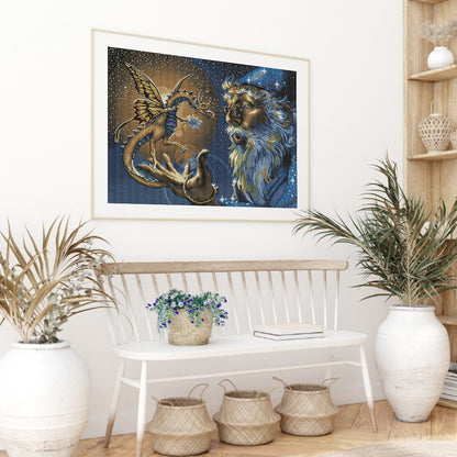 Butterfly Dragon - 11CT Stamped Cross Stitch 50*40CM