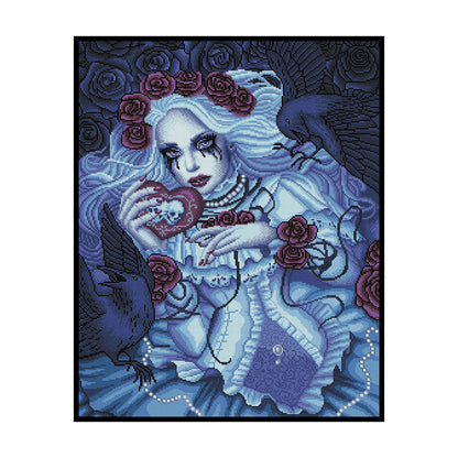 Horror Doll - 11CT Stamped Cross Stitch 40*50CM