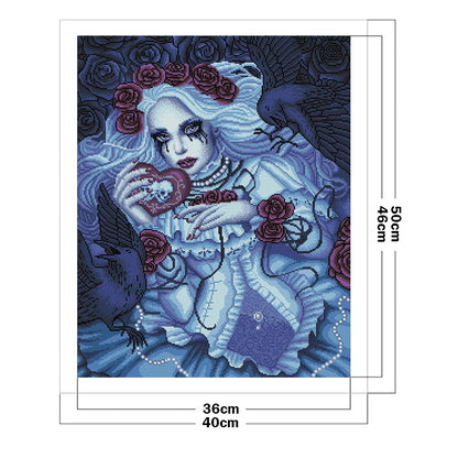 Horror Doll - 11CT Stamped Cross Stitch 40*50CM