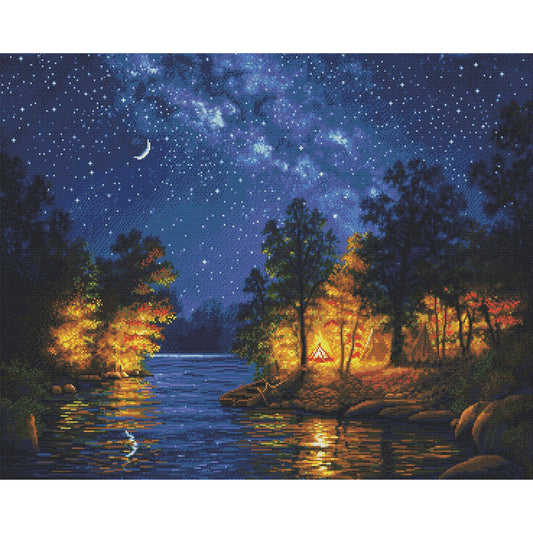 Melody Of The Night - 11CT Stamped Cross Stitch 50*40CM