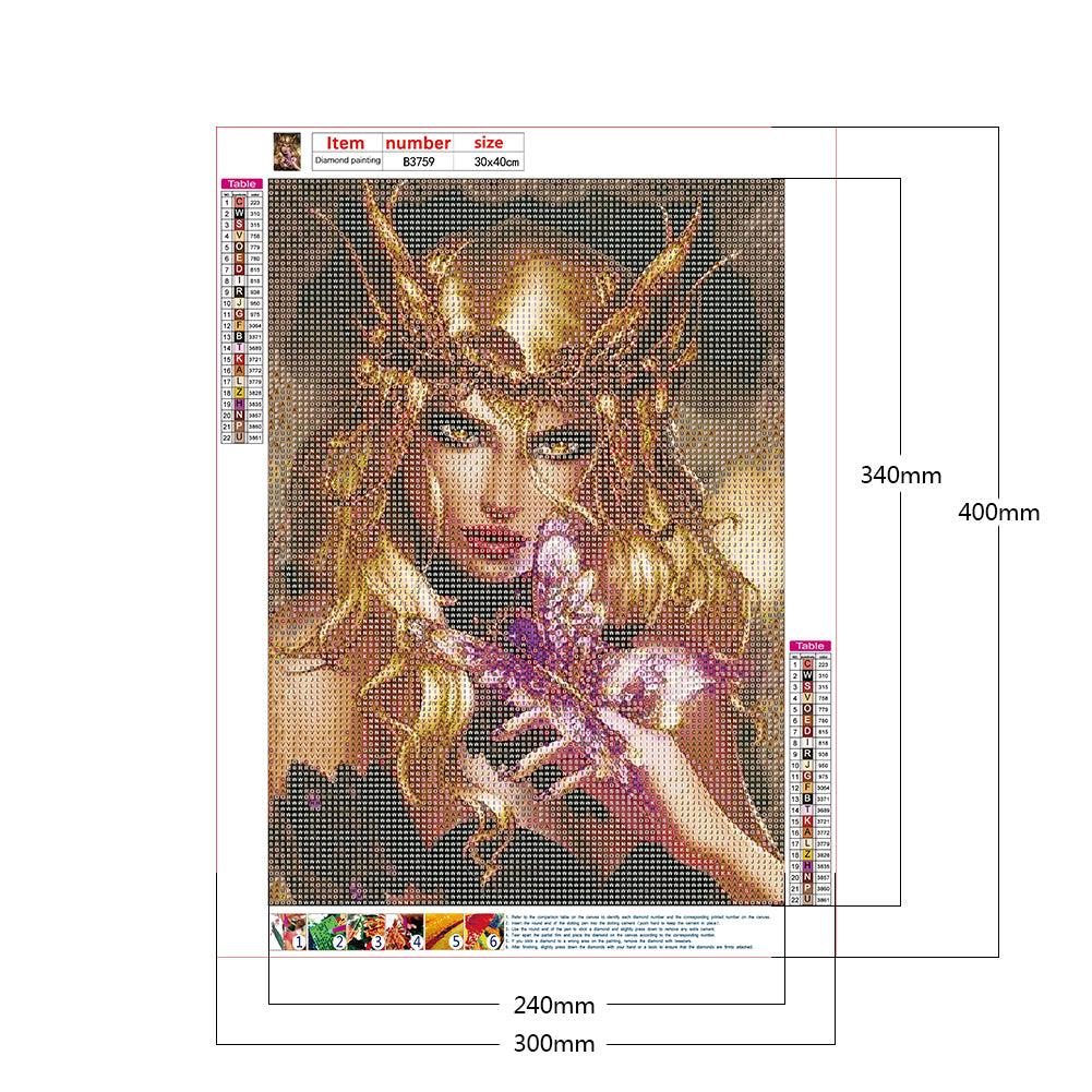 Beauty - Full Round Drill Diamond Painting 30*40CM