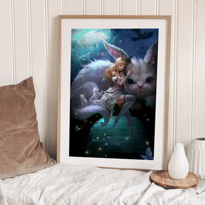 Elf Flower Fairy - 11CT Stamped Cross Stitch 50*75CM