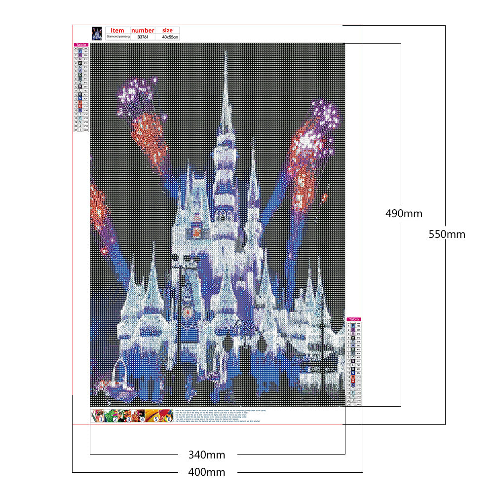 Disney Castle - Full Round Drill Diamond Painting 40*55CM