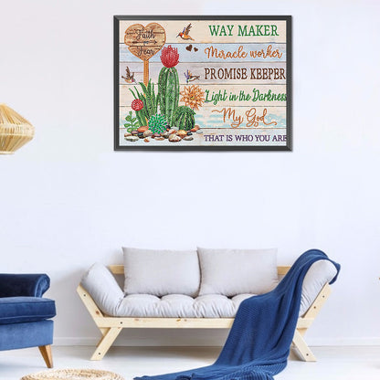Flowers And Herbs In English - Special Shaped Drill Diamond Paiting 40*30cm