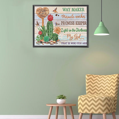Flowers And Herbs In English - Special Shaped Drill Diamond Paiting 40*30cm