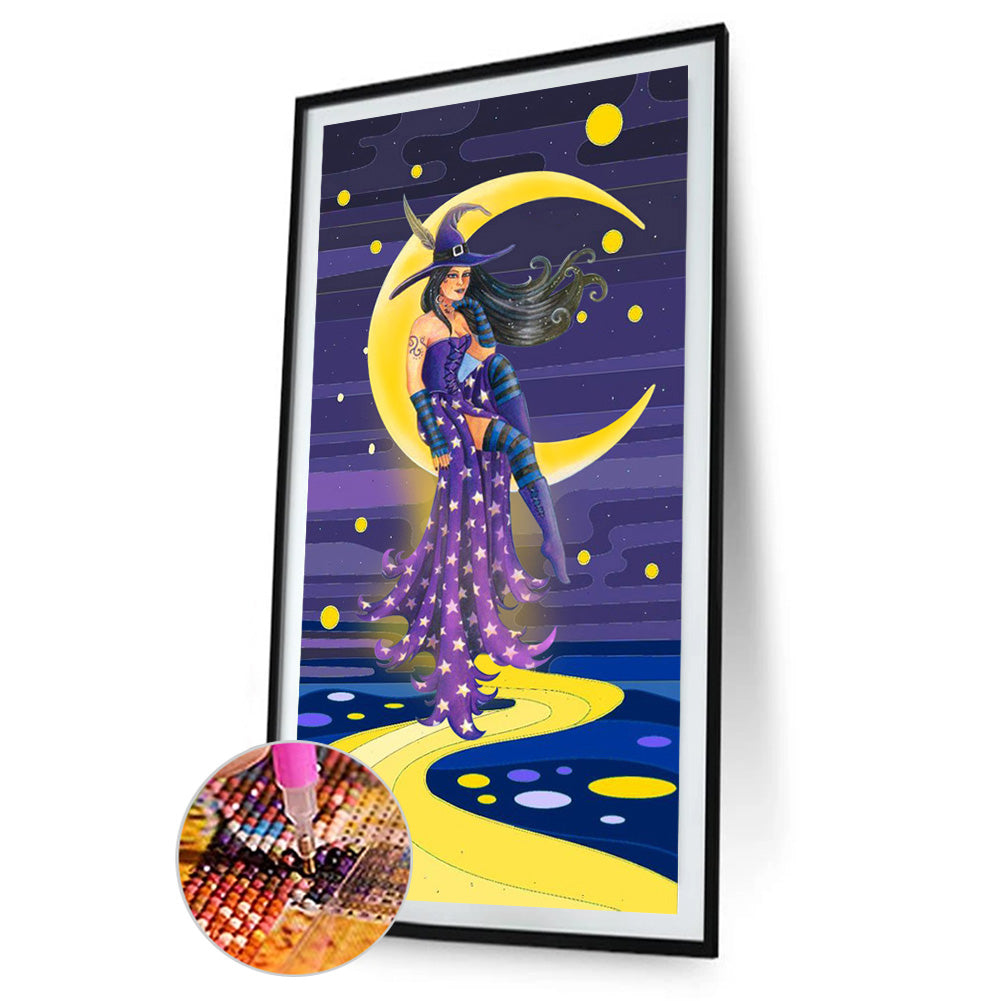 Witch - Full Round Drill Diamond Painting 40*80cm