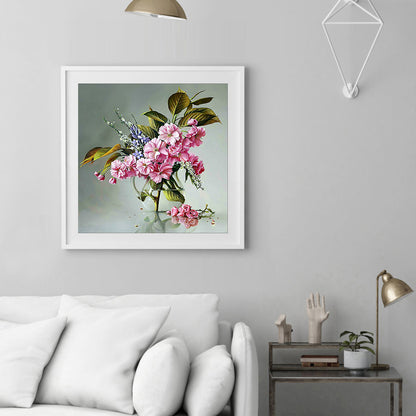 Pink Flower - 11CT Counted Cross Stitch 40*40CM