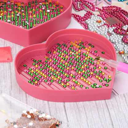 3pcs Plastic Diamond Painting Beading Plates Handwork Rhinestone Drill Tray