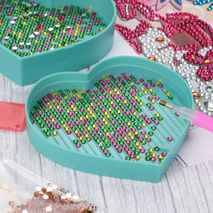 3pcs Plastic Diamond Painting Beading Plates Handwork Rhinestone Drill Tray
