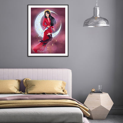 Moon Disney Princess - Full Square Drill Diamond Painting 30*40CM