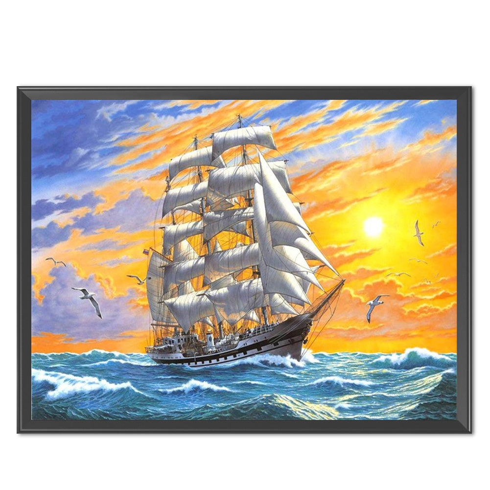 Smooth Sailing - 11CT Stamped Cross Stitch 50*40CM