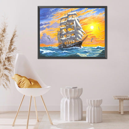 Smooth Sailing - 11CT Stamped Cross Stitch 50*40CM