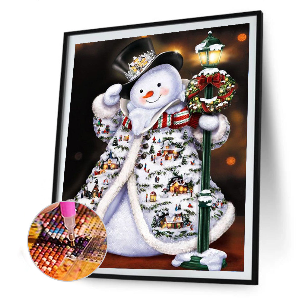 Snowman Crystal Ball - Full Round Drill Diamond Painting 50*60cm