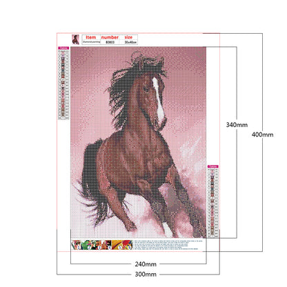 Horse - Full Round Drill Diamond Painting 30*40CM