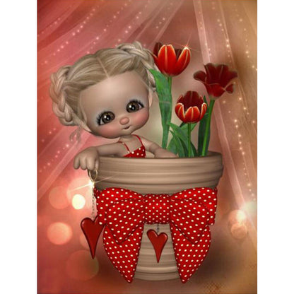 Figure - Full Round Drill Diamond Painting 30*40CM
