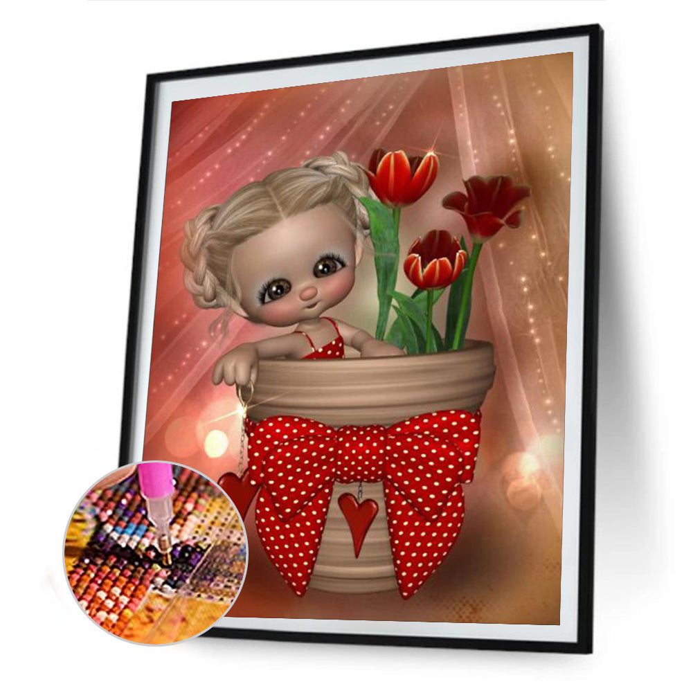 Figure - Full Round Drill Diamond Painting 30*40CM