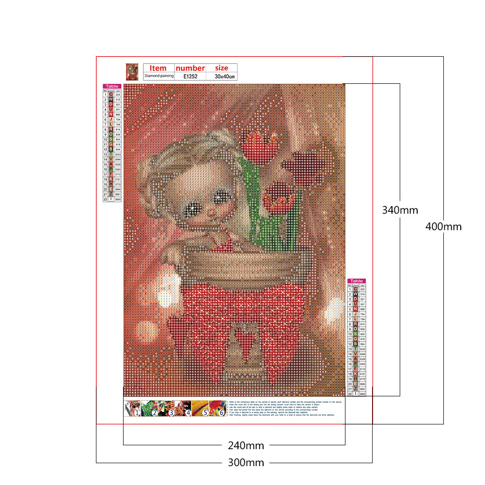 Figure - Full Round Drill Diamond Painting 30*40CM