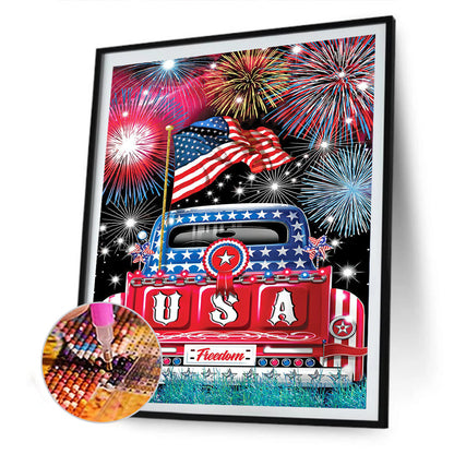 American Car - Full Round Drill Diamond Painting 30*40CM