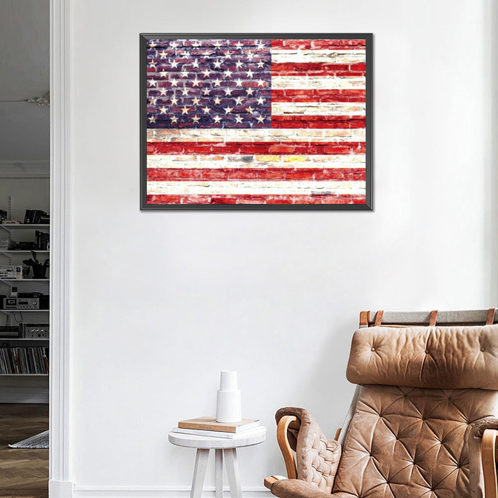 National Flag - Full Round Drill Diamond Painting 40*30CM