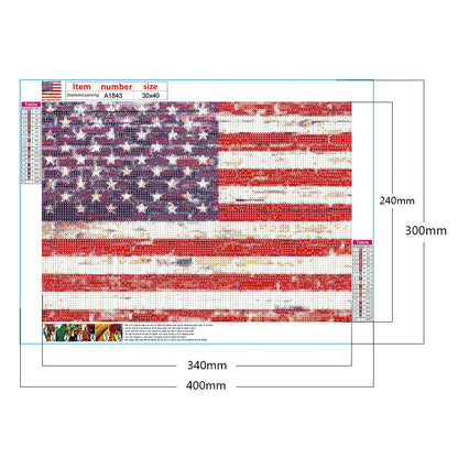 National Flag - Full Round Drill Diamond Painting 40*30CM