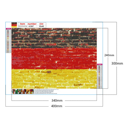 National Flag - Full Round Drill Diamond Painting 40*30CM