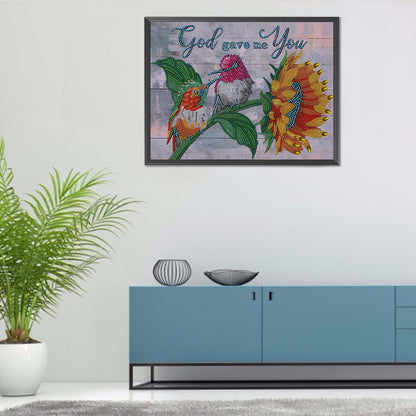 Flowers And Herbs In English - Special Shaped Drill Diamond Paiting 40*30CM