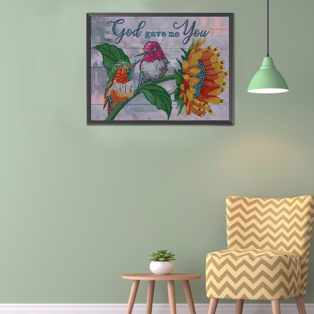 Flowers And Herbs In English - Special Shaped Drill Diamond Paiting 40*30CM