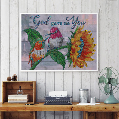 Flowers And Herbs In English - Special Shaped Drill Diamond Paiting 40*30CM