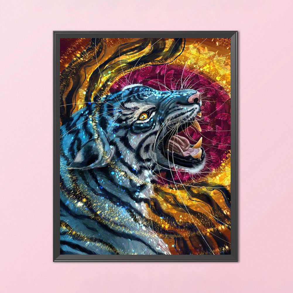 Golden Tiger - 11CT Stamped Cross Stitch 40*55CM