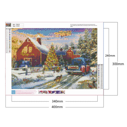 Red House Farm - Full Round Drill Diamond Painting 40*30CM