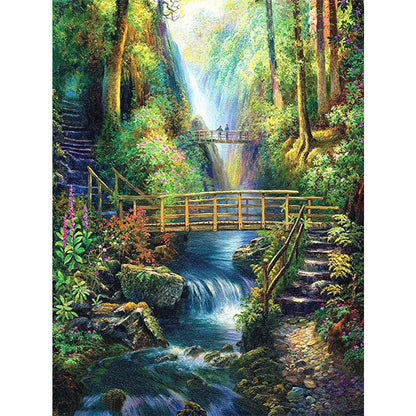 Mountain River - Full Round Drill Diamond Painting 40*50CM