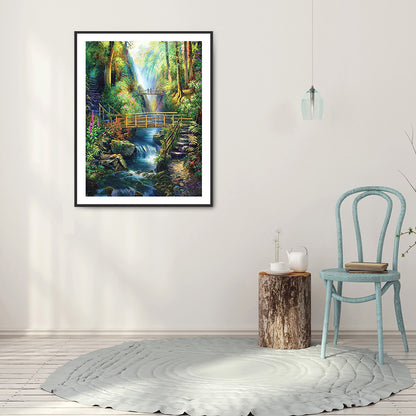 Mountain River - Full Round Drill Diamond Painting 40*50CM