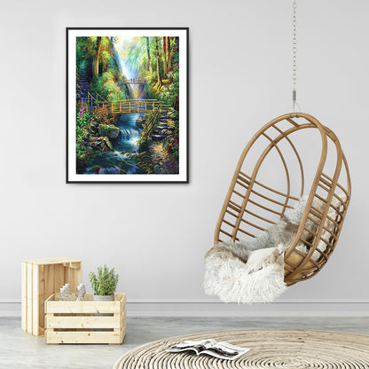 Mountain River - Full Round Drill Diamond Painting 40*50CM