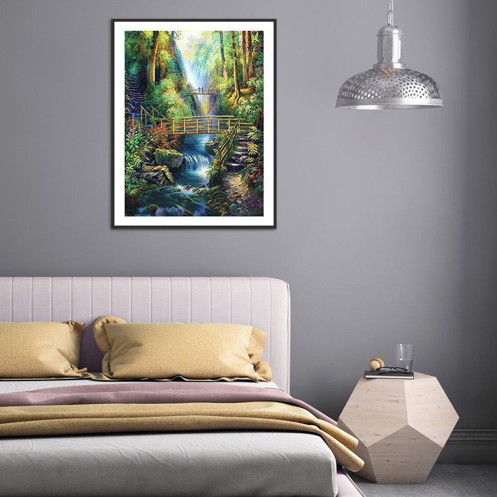 Mountain River - Full Round Drill Diamond Painting 40*50CM