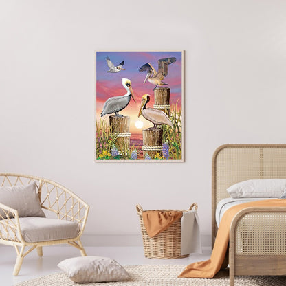 Seagull - Full Round Drill Diamond Painting 30*40CM