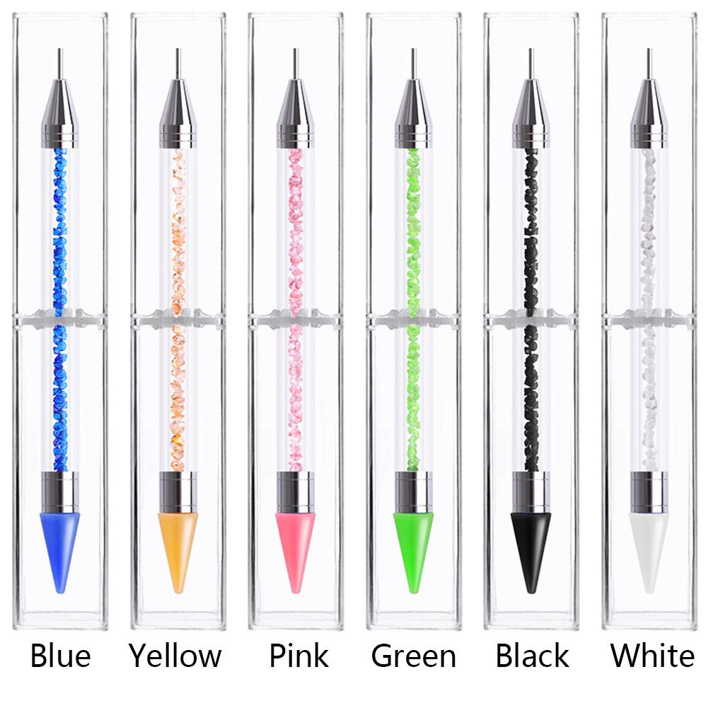 Dual Heads Dotting Wax Pen Point Drill Picker Nail Art Studs Dotter